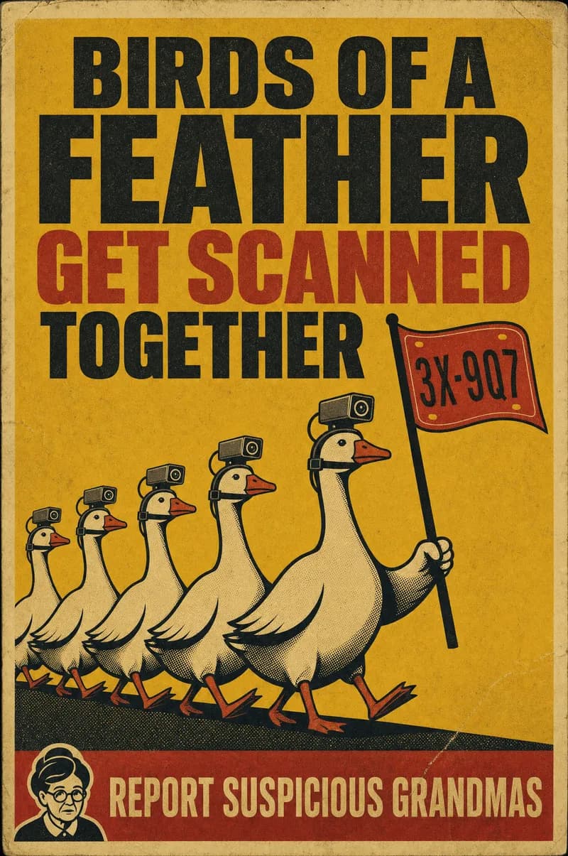 Birds of a feather get scanned together. Report suspicious grandmas.